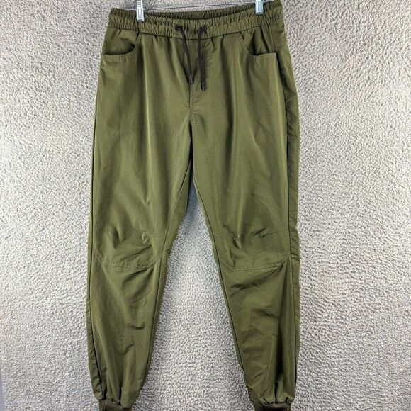 Southpole Track Pants Mens Medium Green Swishy Athletic Windbreaker Joggers Run - Picture 1 of 16